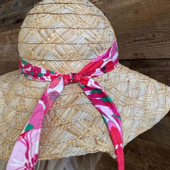 🌸 Lilly Pulitzer “A Thing Called Love” Hatband Floppy Sun Hat 🌸 - Picture 4 of 7